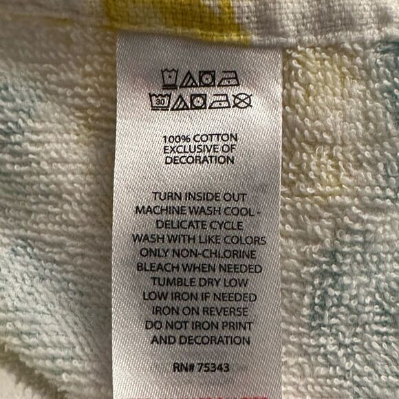 Tommy Bahama Terry Cloth Beach Poncho/Hoodie With Lemons Sz 5-12 - Picture 3 of 3